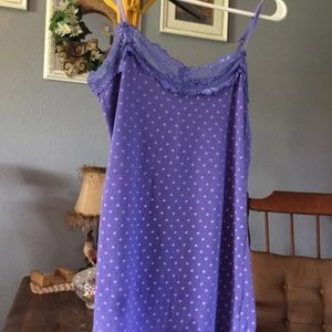 Purple with pink hearts tank top. In good conditio